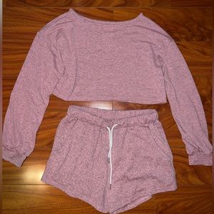 Long Sleeve, Cropped Pajama Set